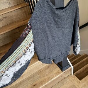 We The Free Charcoal Knit Top